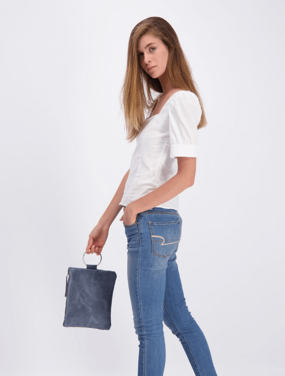 Navy Blue Soft Leather Small Purse – Alice's Wonders UK